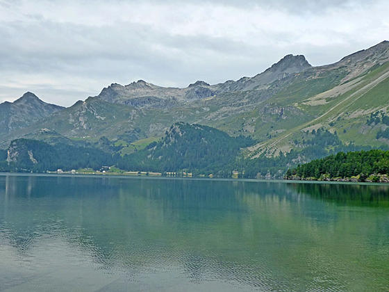 Close-up of Piz Materfell and Grevasalvas