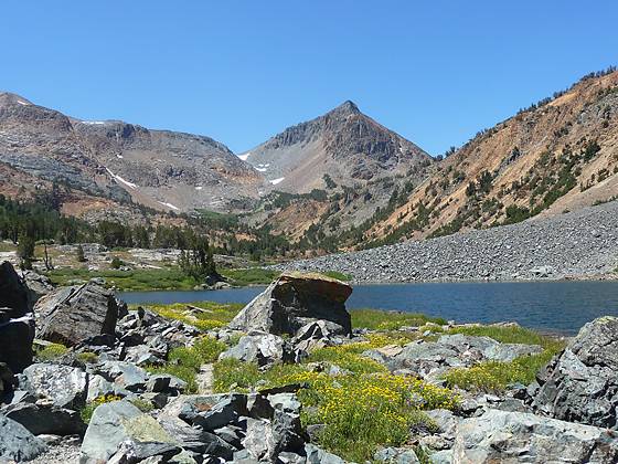 View to the south from the first Hoover Lake. 